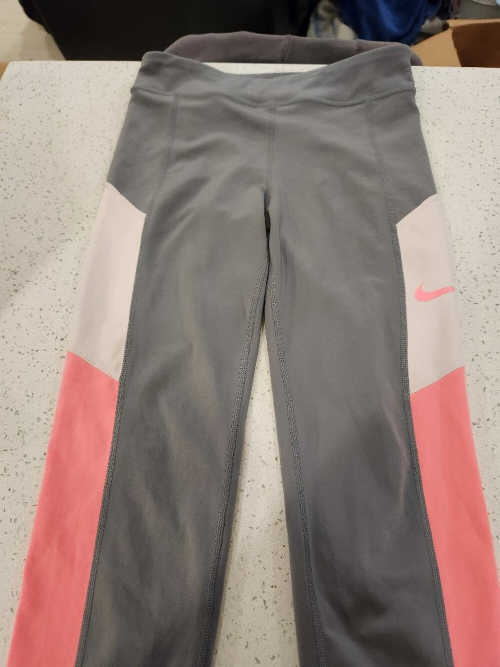 Grey & Pink Nike Tights Size XL